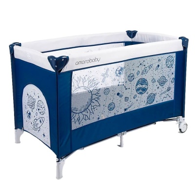 Манеж-кровать Amarobaby Multiform Space прямоугольный синий 1